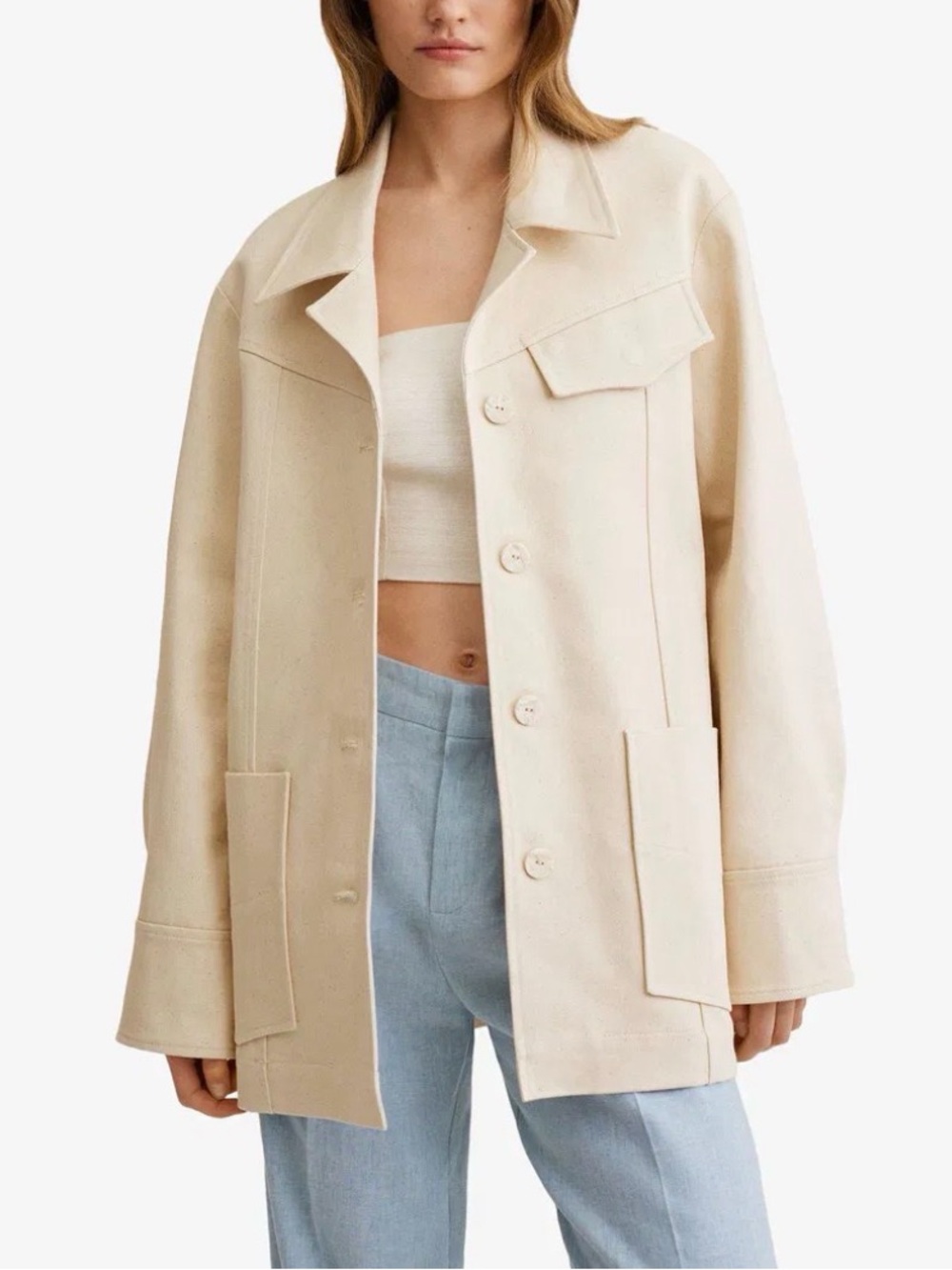 Mango cream coat size XS